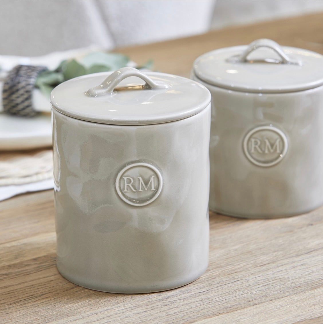 Pot de Rangement Portofino M en Grès