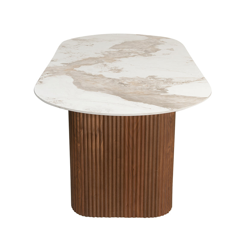 Table mia marbre ceramique 220cm - Maison porcel  | Porcelaine