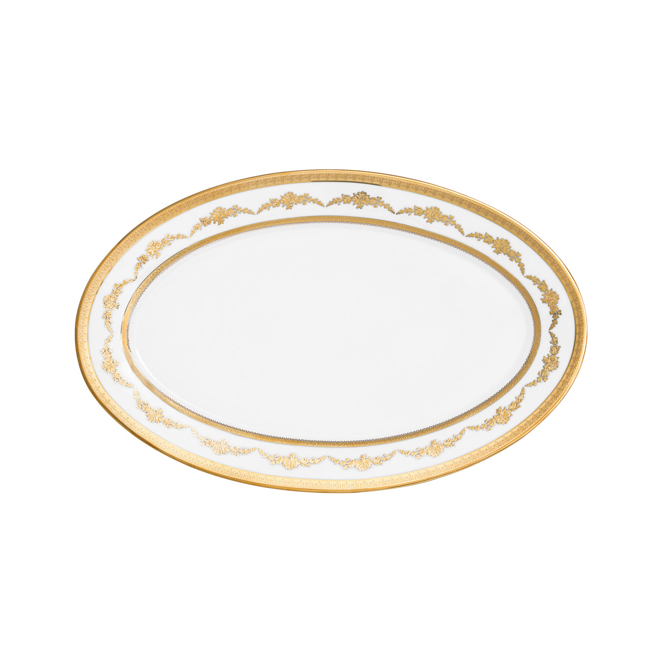 Imperio gold plat 31cm - Maison porcel  | Porcelaine
