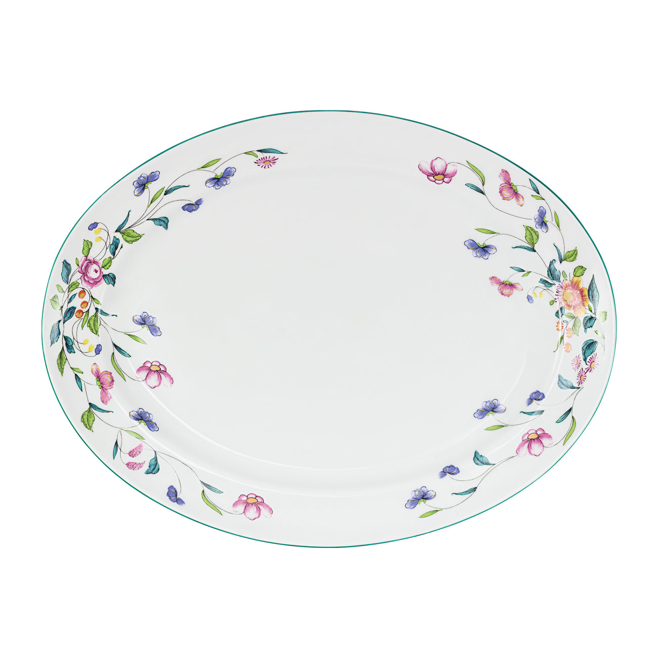 Florence plat 35cm - Maison porcel  | Porcelaine
