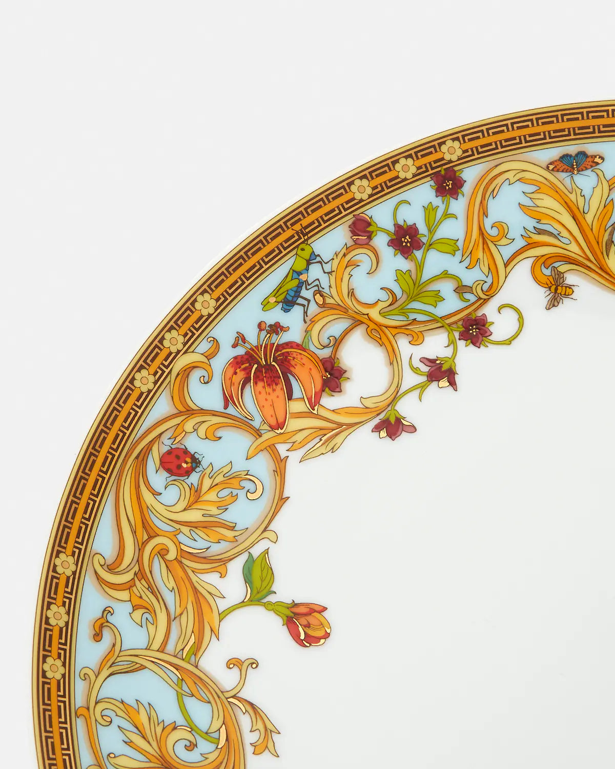 Assiette plate en porcelaine 28cm - Le jardin de Versace