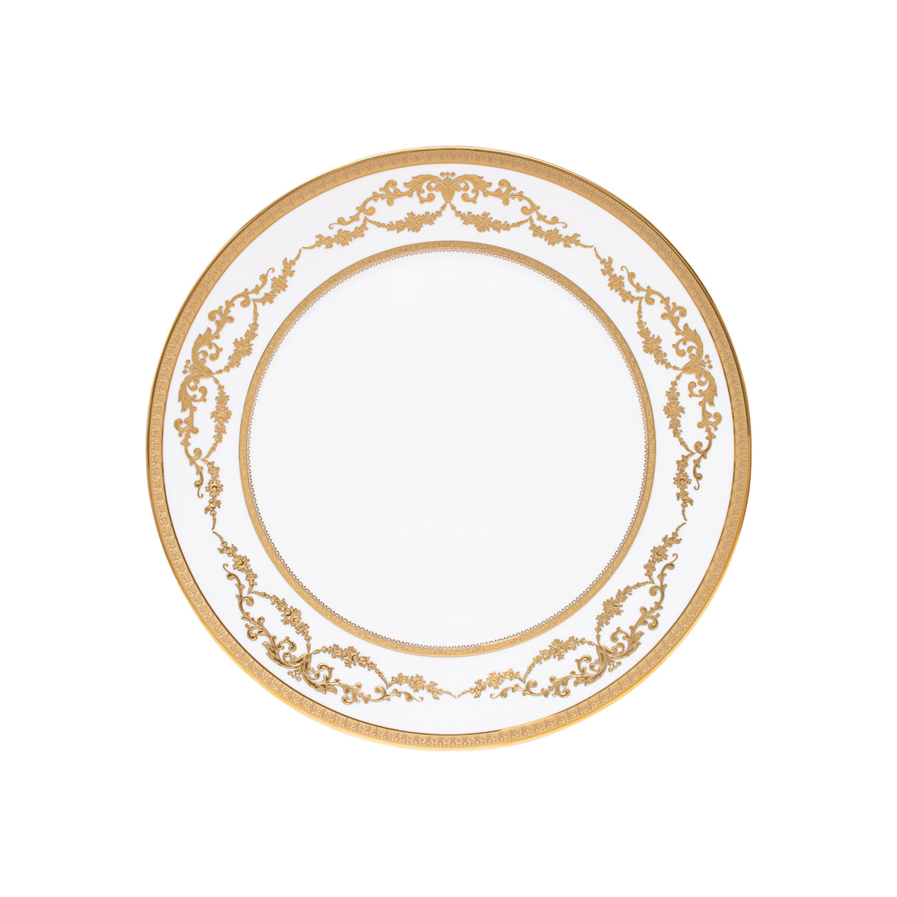 Imperio gold assiette plate 27cm - Maison porcel  | Porcelaine