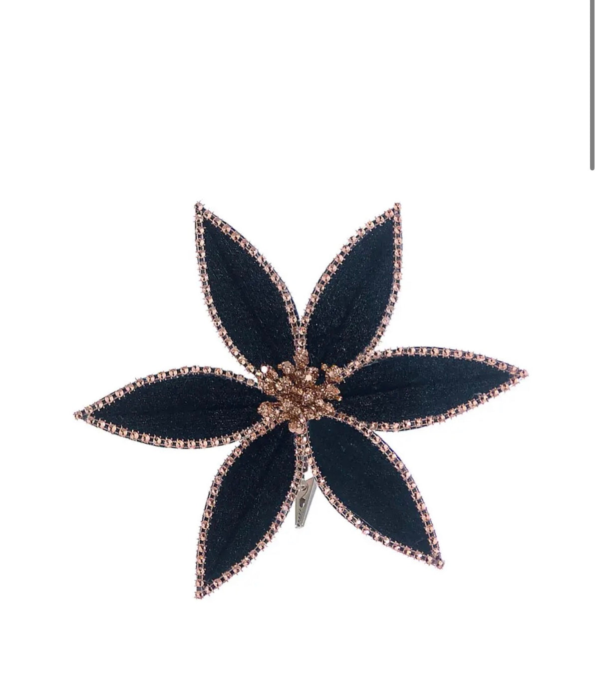 Fleur de Noël Poinsettia Marine 20 cm