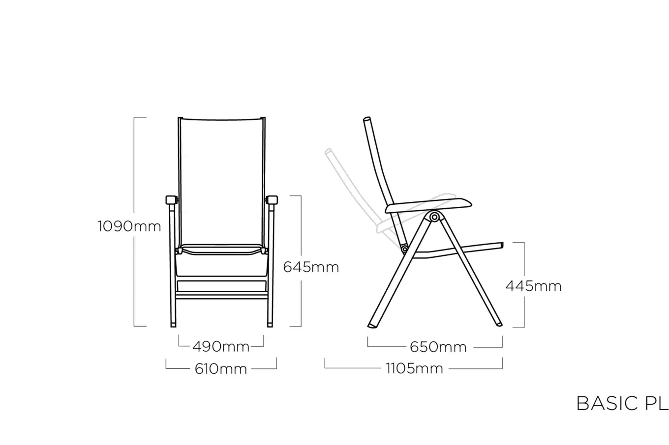 Fauteuil Kettler Basicplus - argent/anthracite