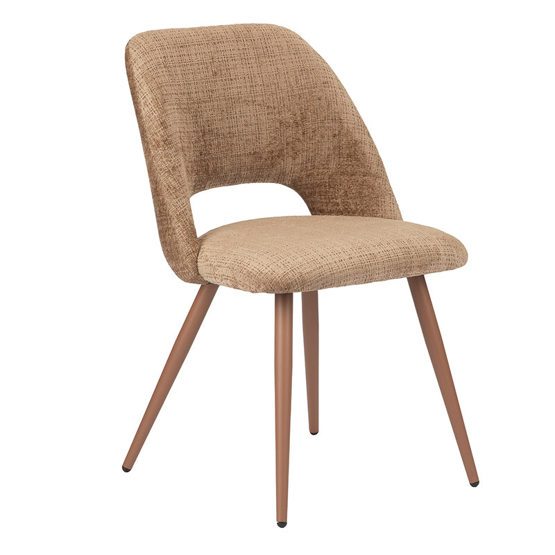 Chaise Luma en tissu camel