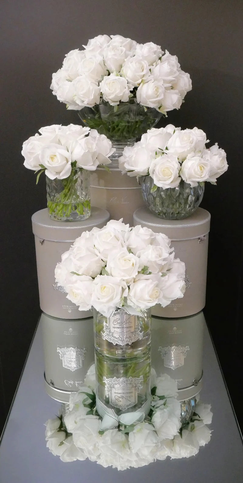 Bouquet luxury tea white silver