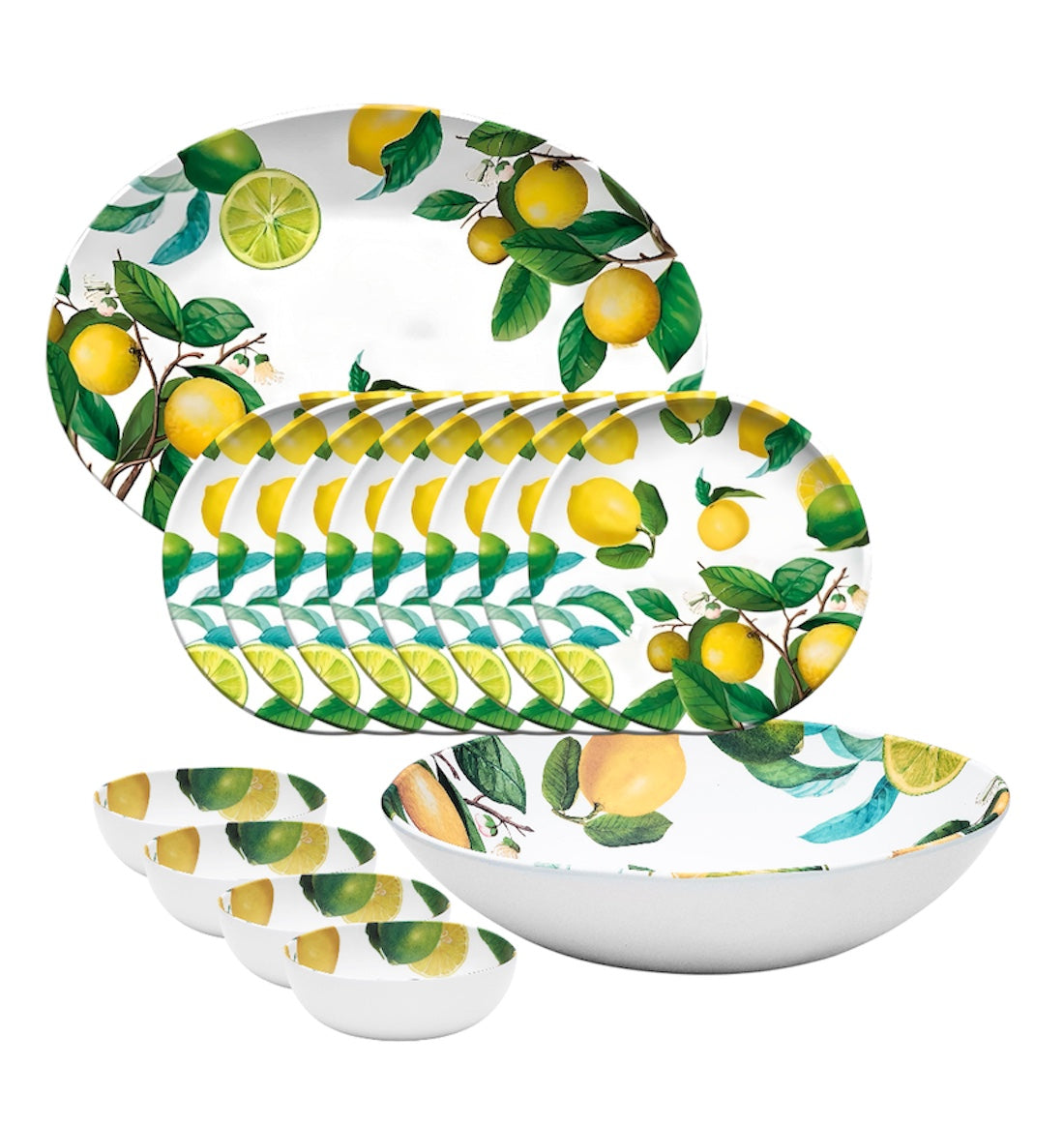 Lot of 14 pieces of Sicily melamine