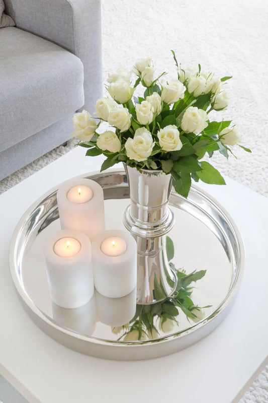 Plateau de Service Alba – Inox Poli Miroir 55 cm