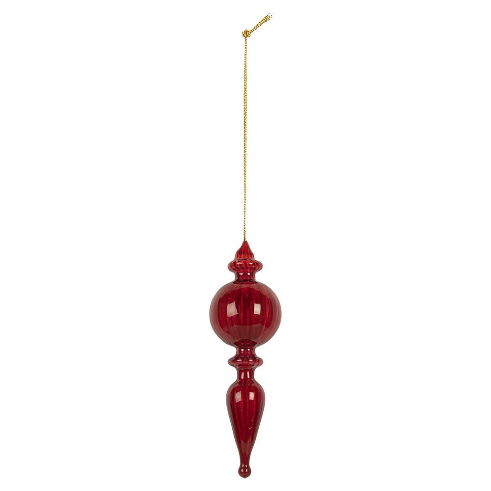 Boule de Noël 17 cm en verre rouge