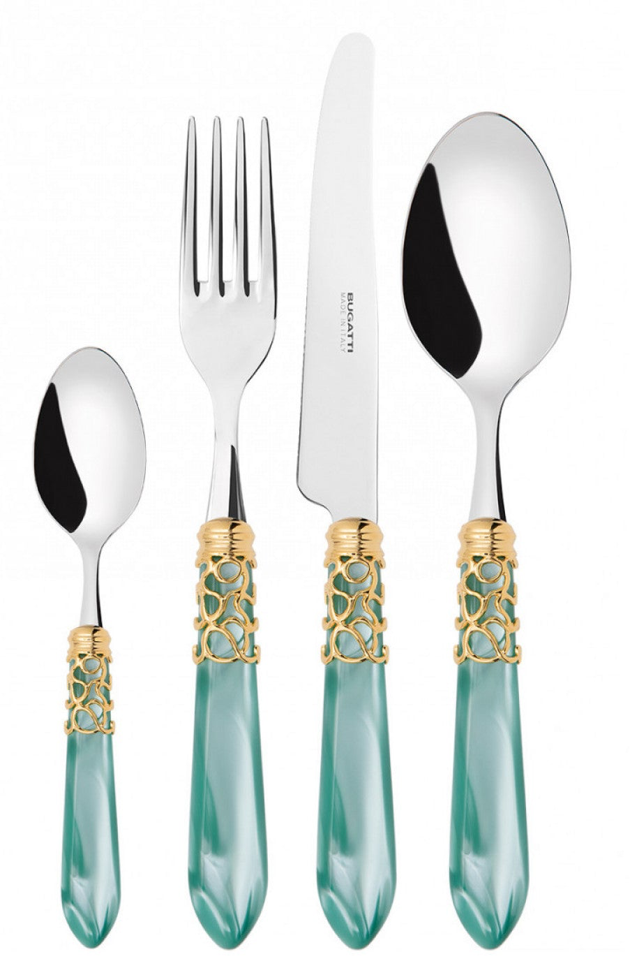 Bugatti melodia vert d’eau doré - Maison porcel  | Porcelaine