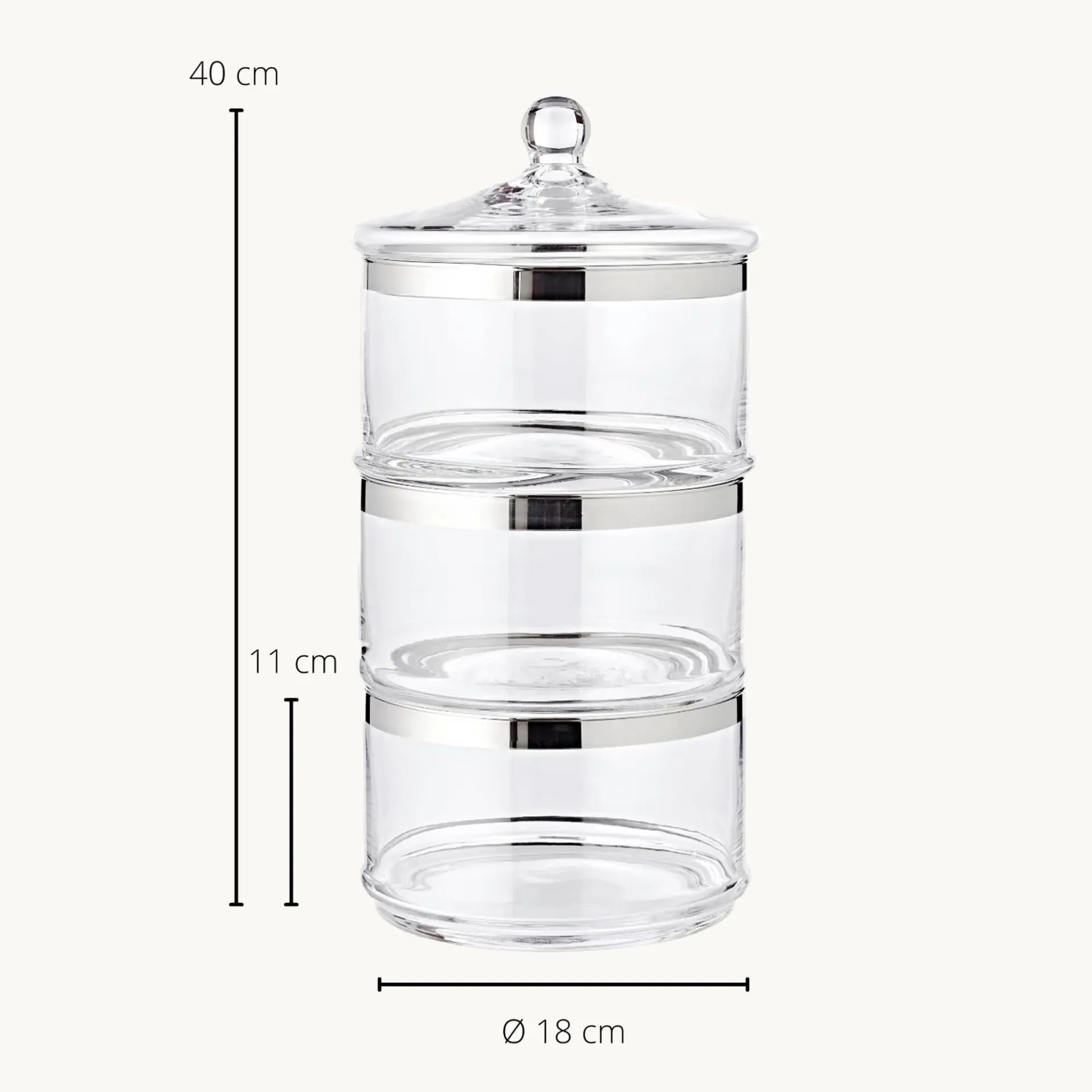 Boîte en verre 3 étages - Vigo