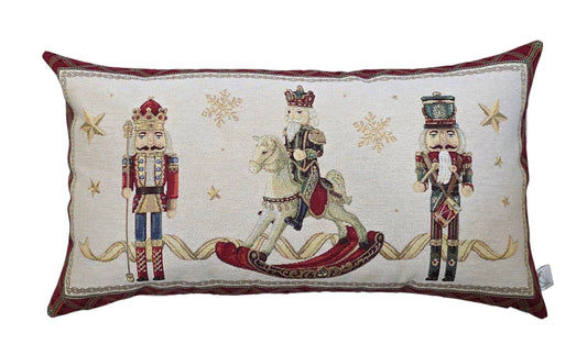 Housse de Coussin de Noël Casse-Noisette Lurex