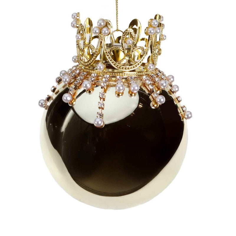 Boule de Noël Couronne de Perles – 13,5 cm