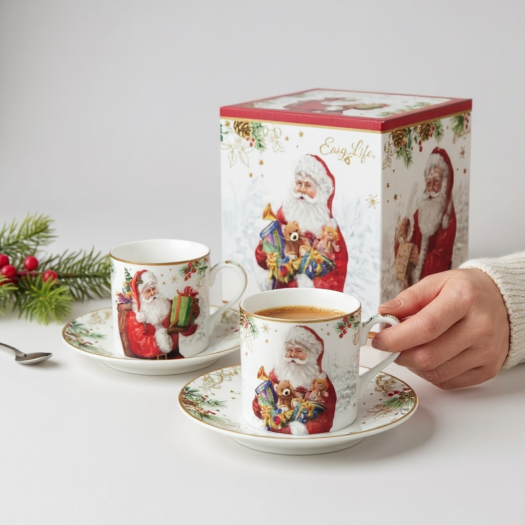 Santa coffret 2 tasses à café