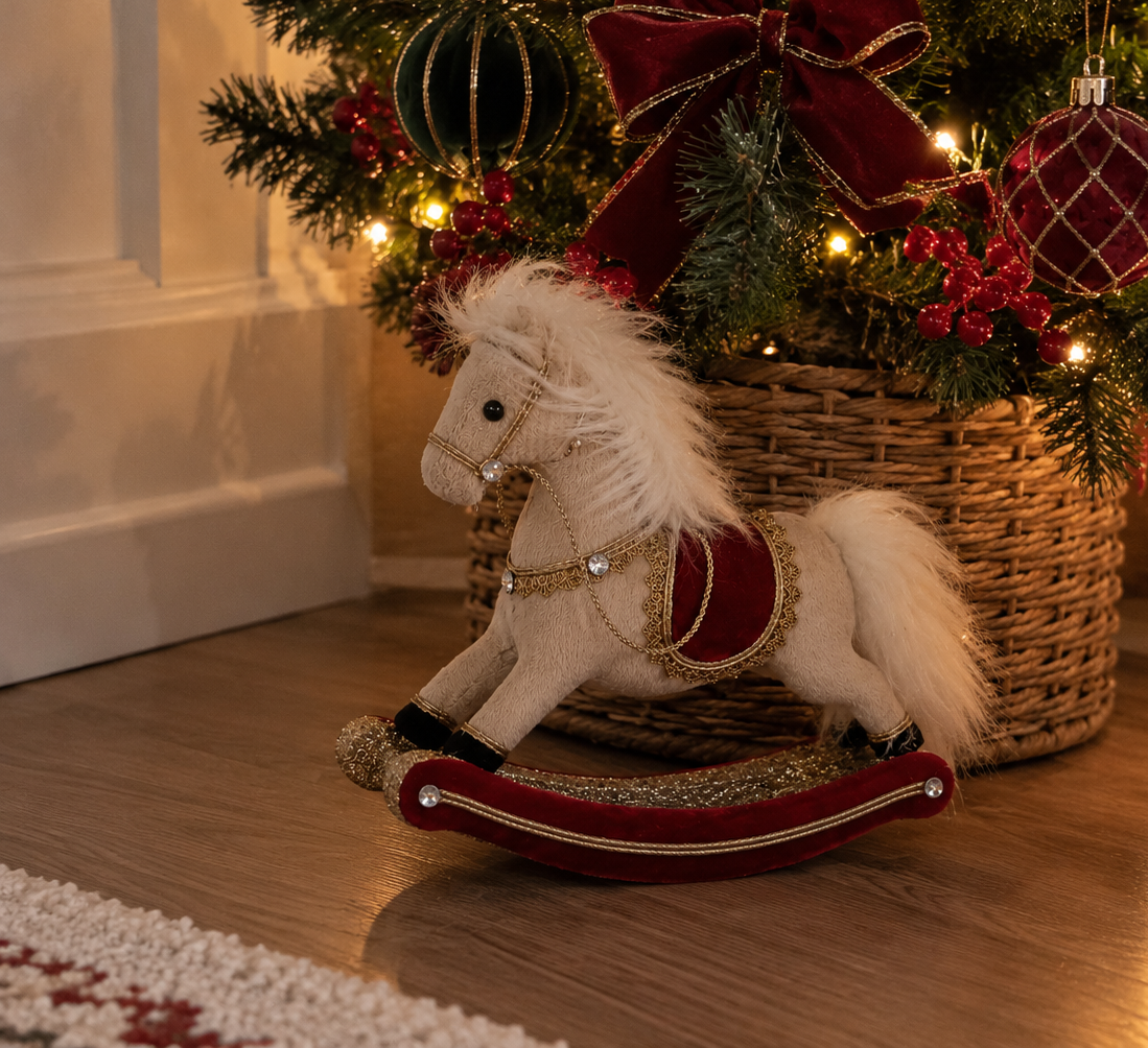 Cheval à Bascule de Noël 30cm – Décoration