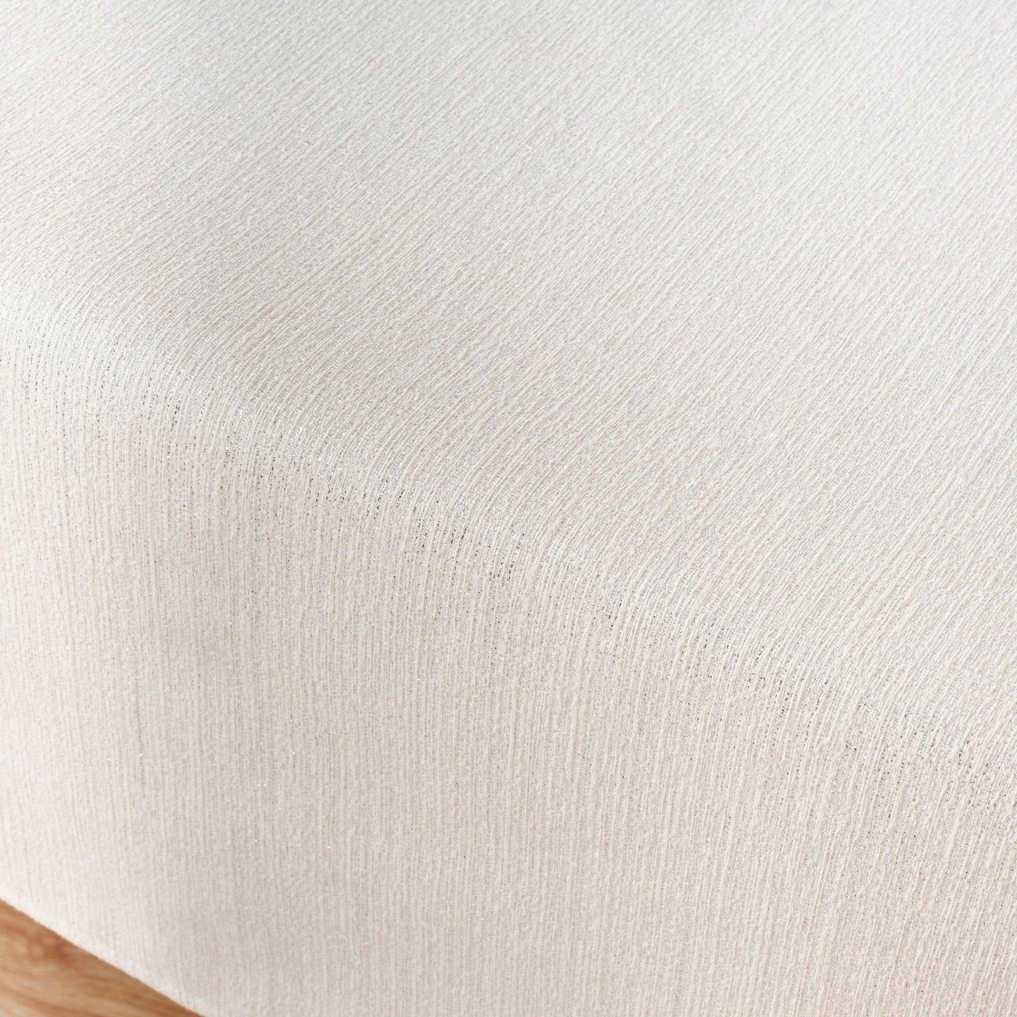 Nappe jacquard naturel fil argenté