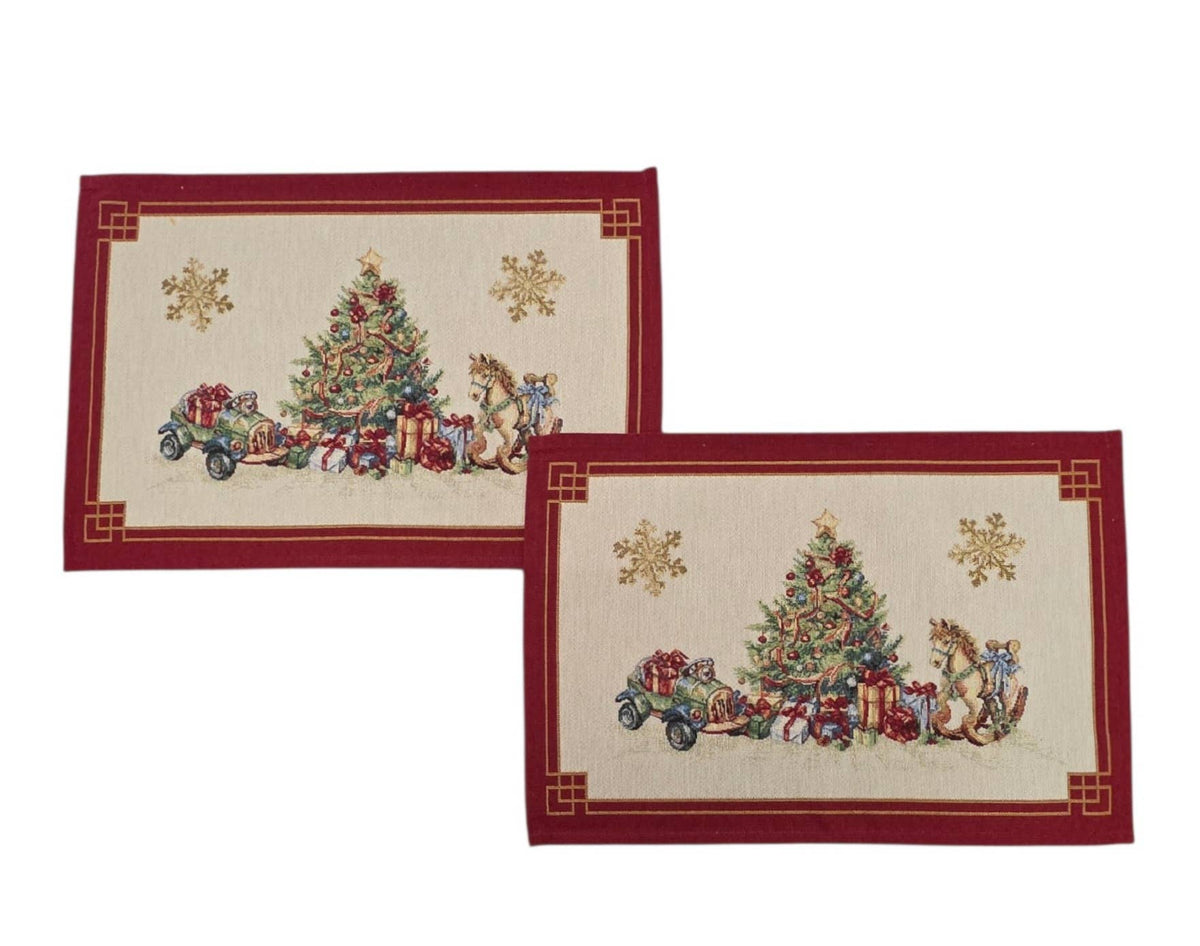 Napperon de Noël Sapin et Jouets