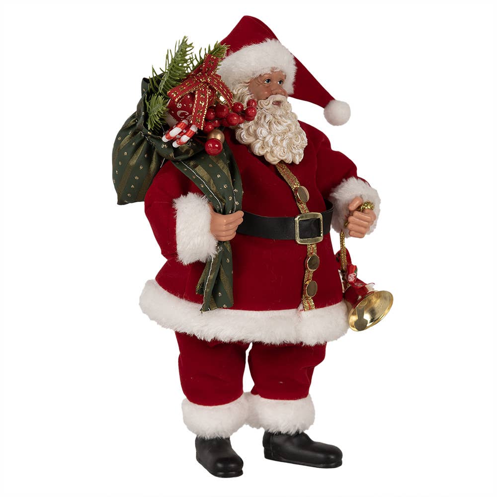 Figurine Père Noël 27 cm rouge