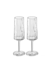 Set 2 flutes incassable transparent - Club