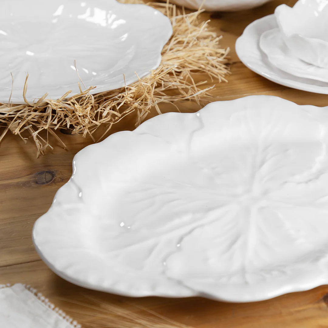 Plat 50cm en mélamine - Botanica white