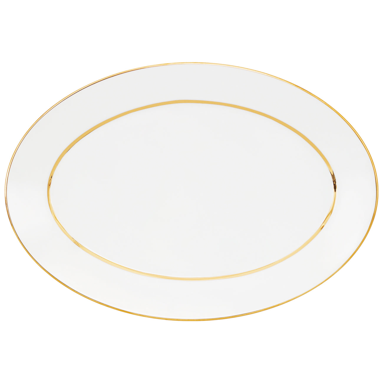 Premium gold plat 39cm - Maison porcel  | Porcelaine