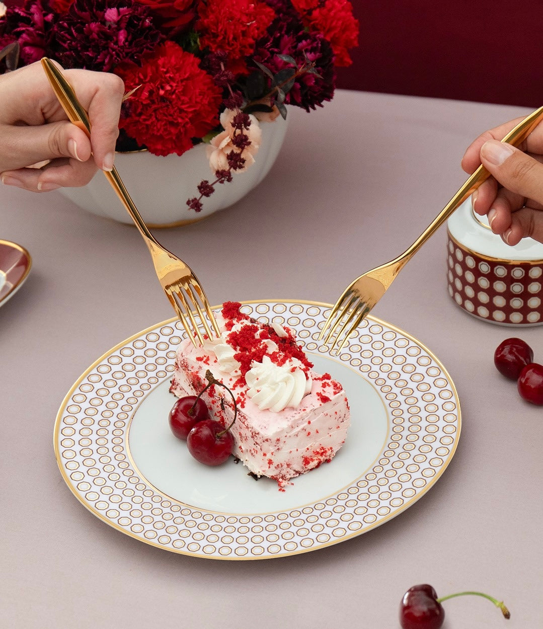 Assiette à dessert en porcelaine - Ruby