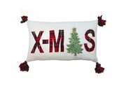 Housse de Noël x-mas 30x50 blanc - Maison porcel  | Porcelaine