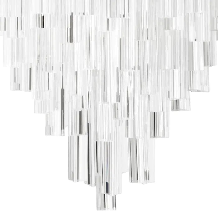 Suspension Livia en verre transparent 55cm