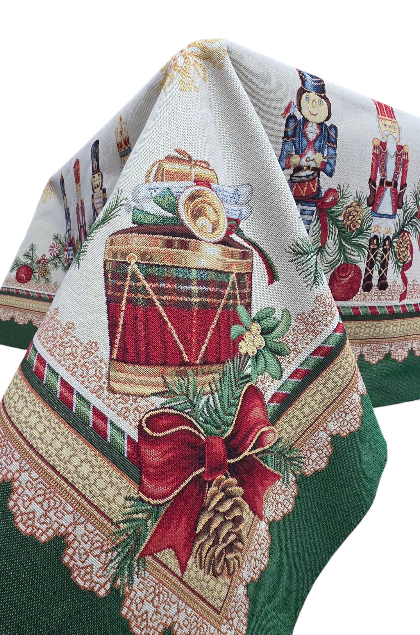 Nappe de Noël Casse noisette  Lurex 140x180cm