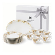 Coffret cadeau en porcelaine 13 pièces - Belle époque
