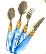 Paris doré bleue ciel - Maison porcel  | Porcelaine