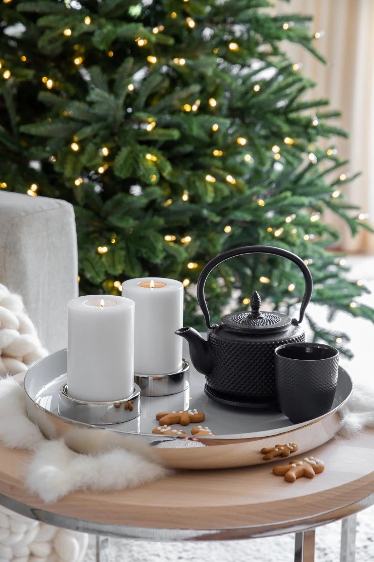 Set 2 ensembles bougies - Argenté Sanremo