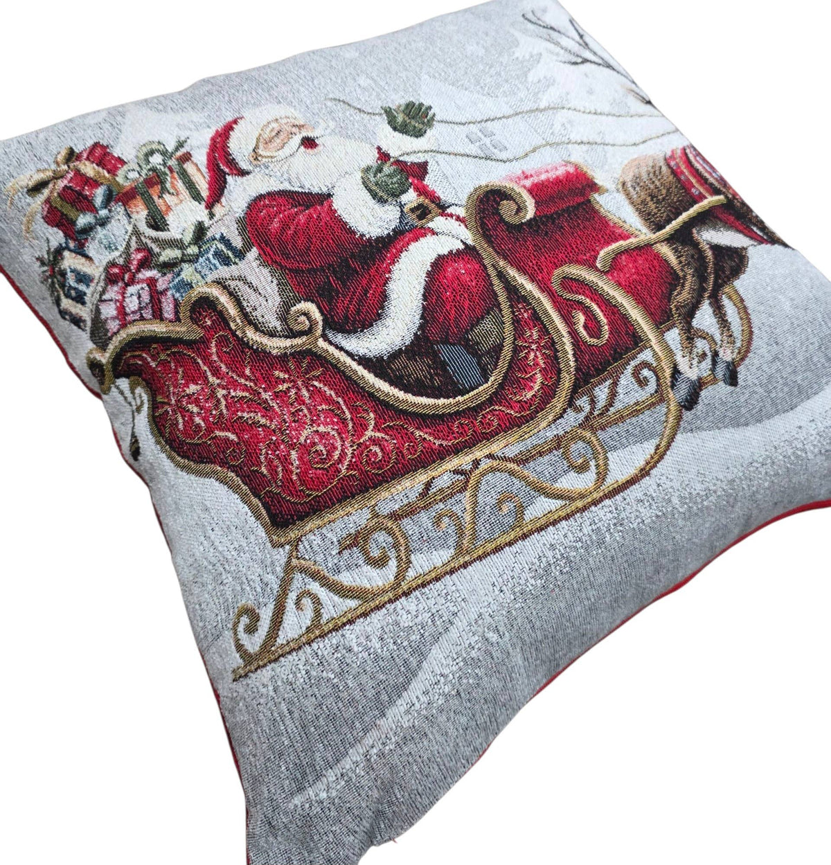Housse de Coussin de Noël Traîneau