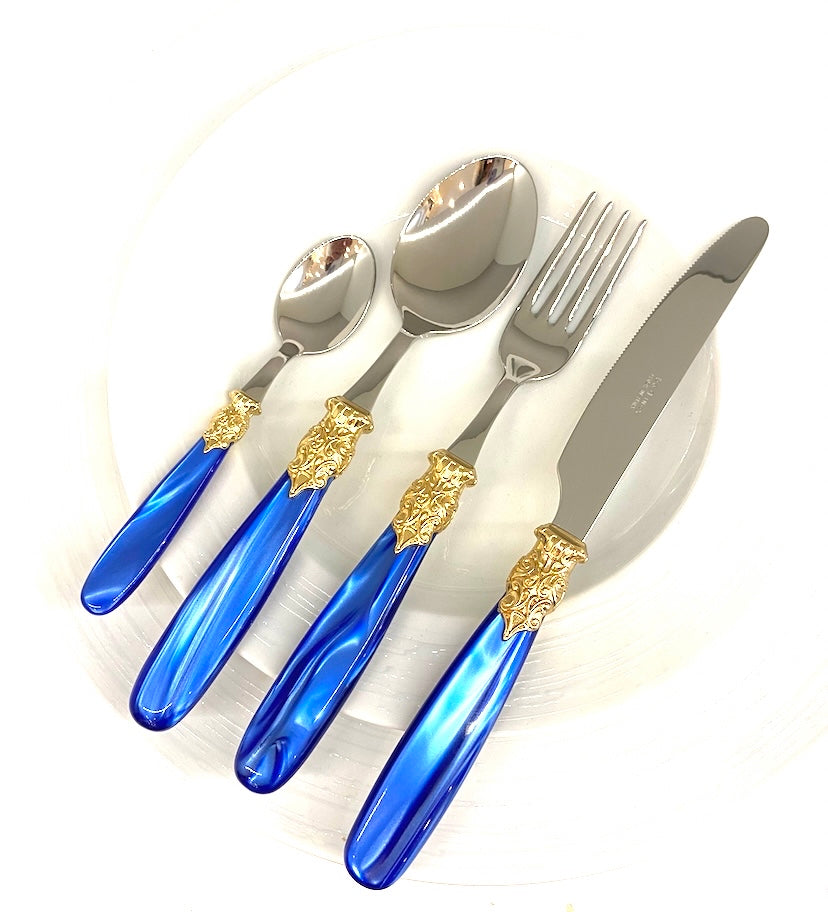 Paris doré bleue foncé - Maison porcel  | Porcelaine