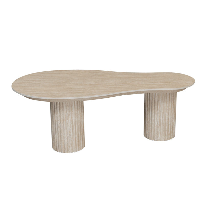 Table basse Craft - Effet travertin céramique