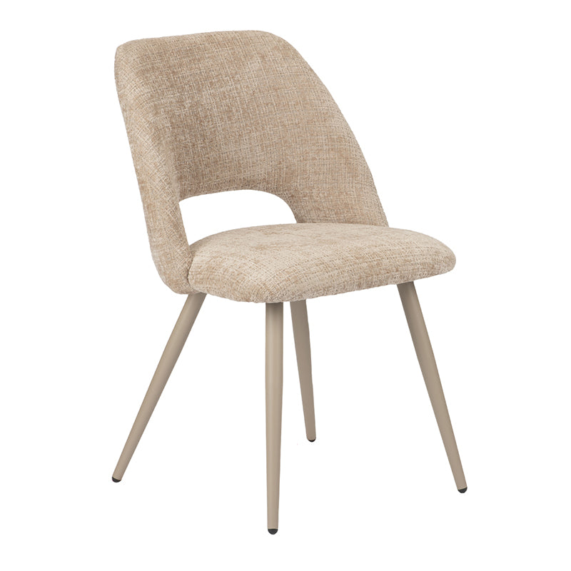 Luma chair in cream fabric