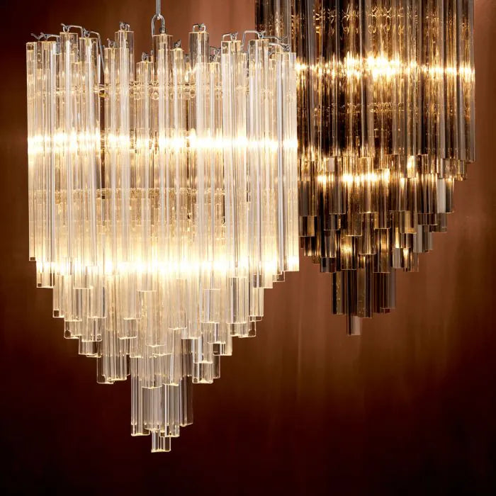 Suspension Livia en verre transparent 55cm