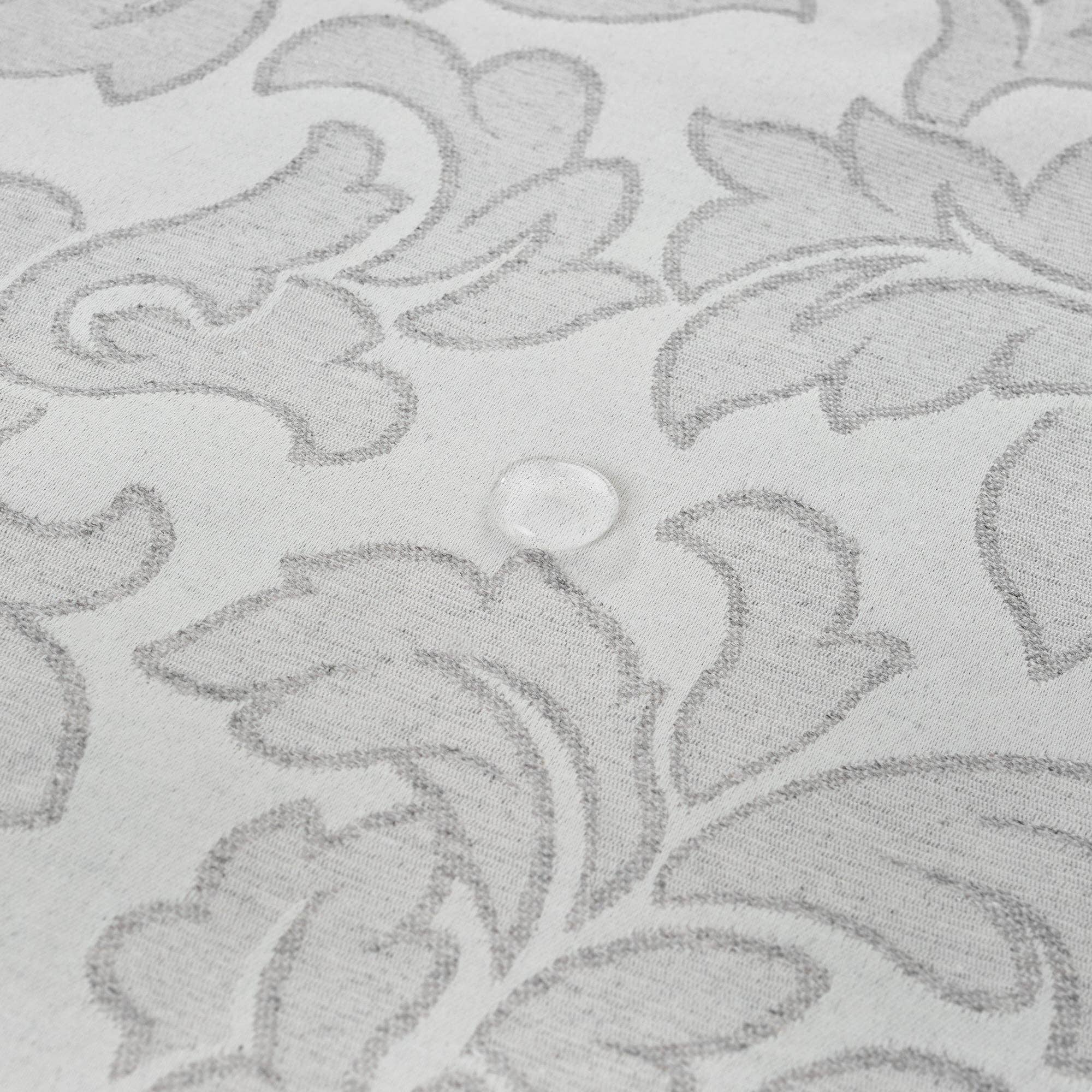 Nappe en jacquard Gris résistante aux taches 200 x 160 cm
