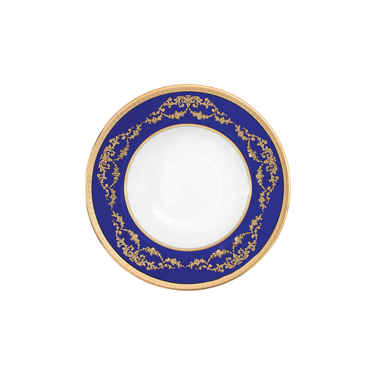 Imperio blue assiette creuse 22cm - Maison porcel  | Porcelaine