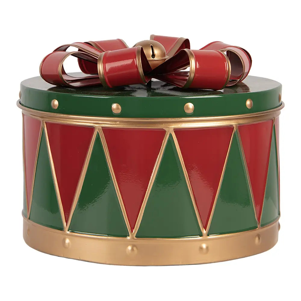 Ensemble de 3 Boîtes Tambour de Noël – Rouge/Vert