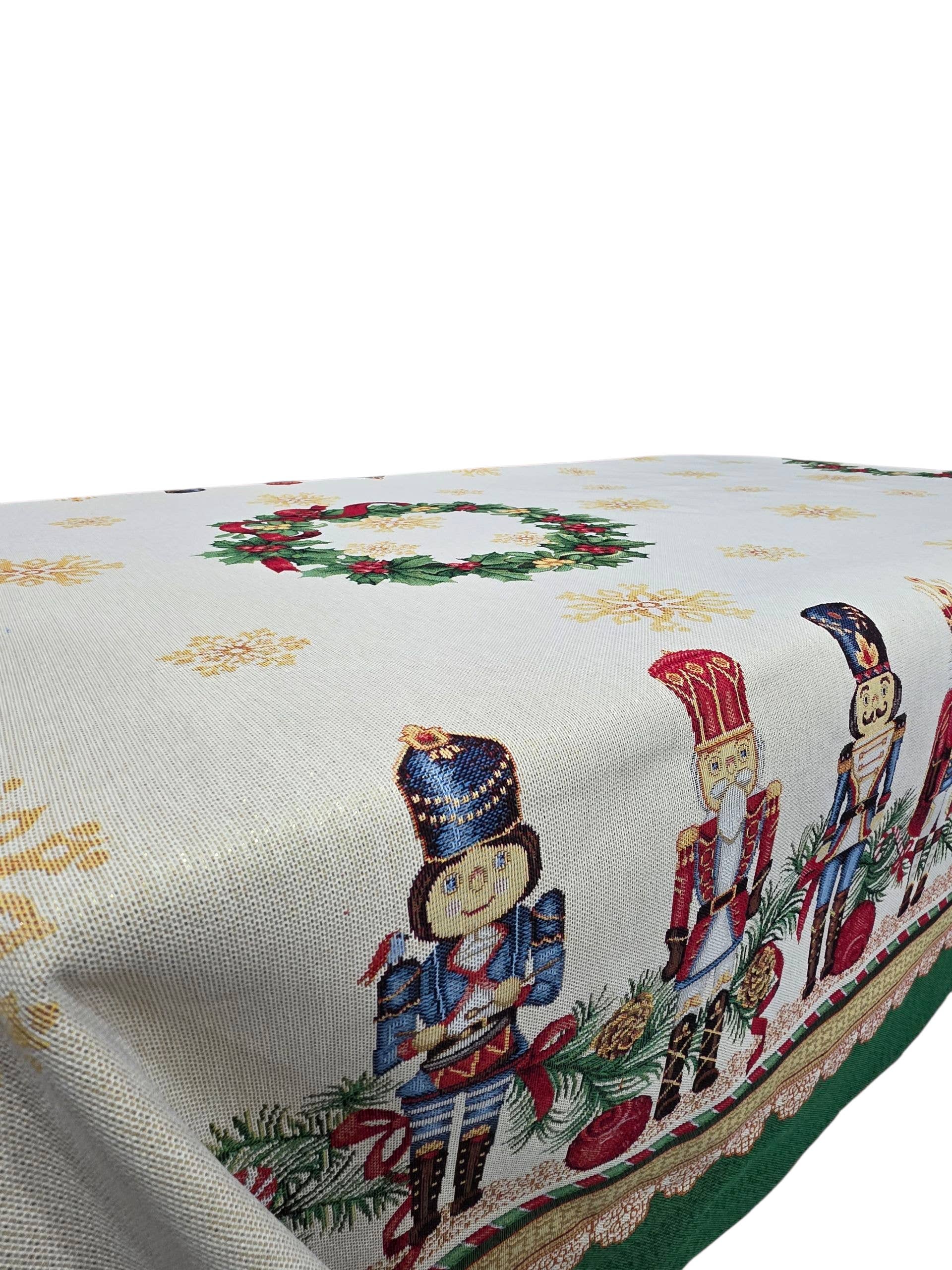 Nappe de Noël Luxe Casse noisette 140x240cm