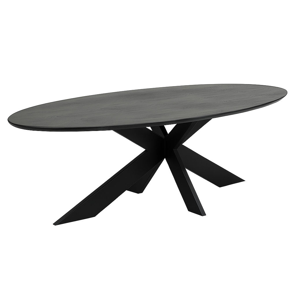 Bone 220cm Oval Dining Table