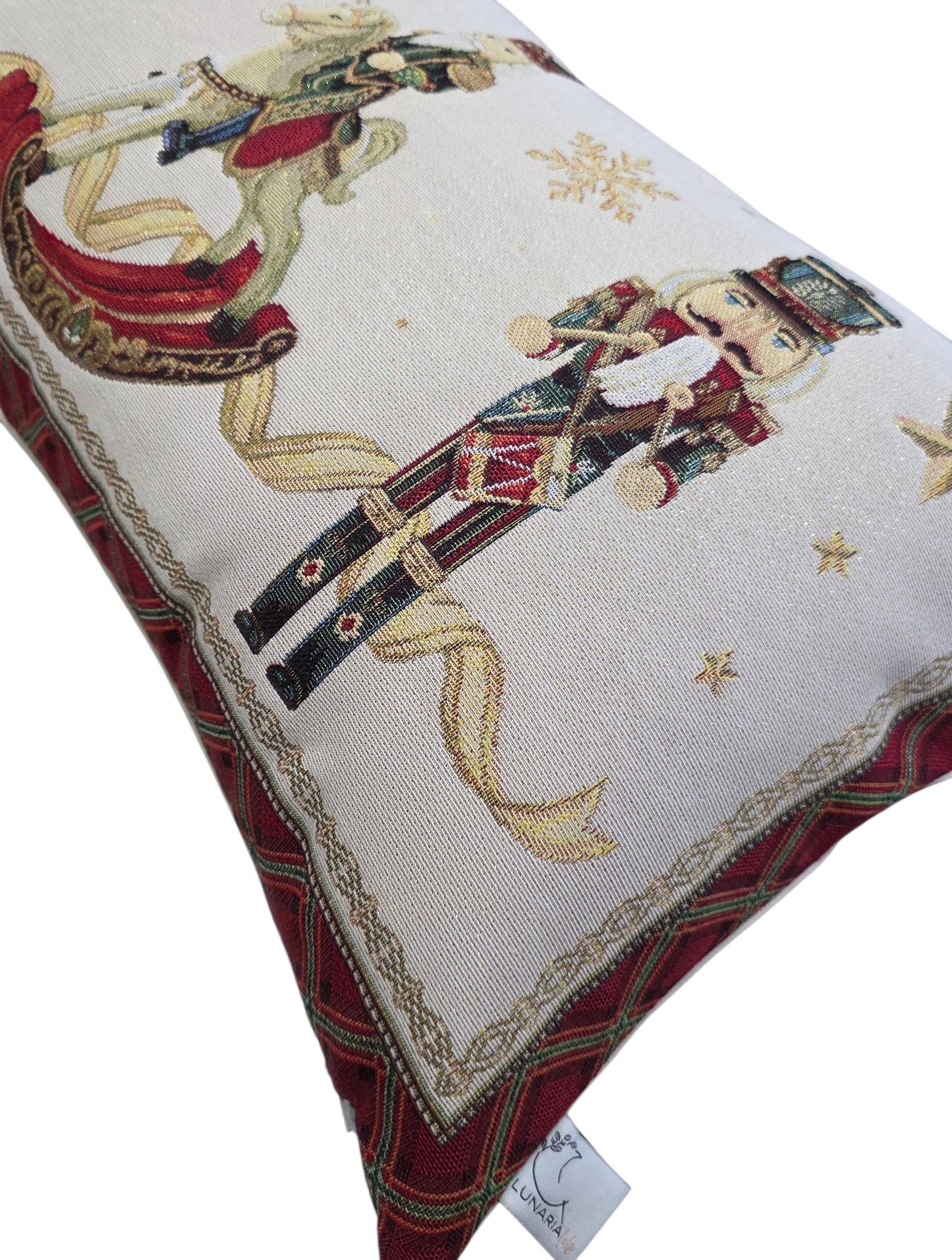 Housse de Coussin de Noël Casse-Noisette Lurex