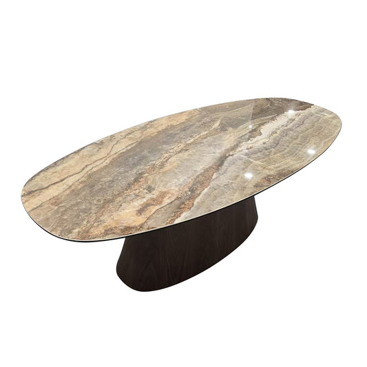 Danish Dining Table – Onyx &amp; Walnut Ceramic