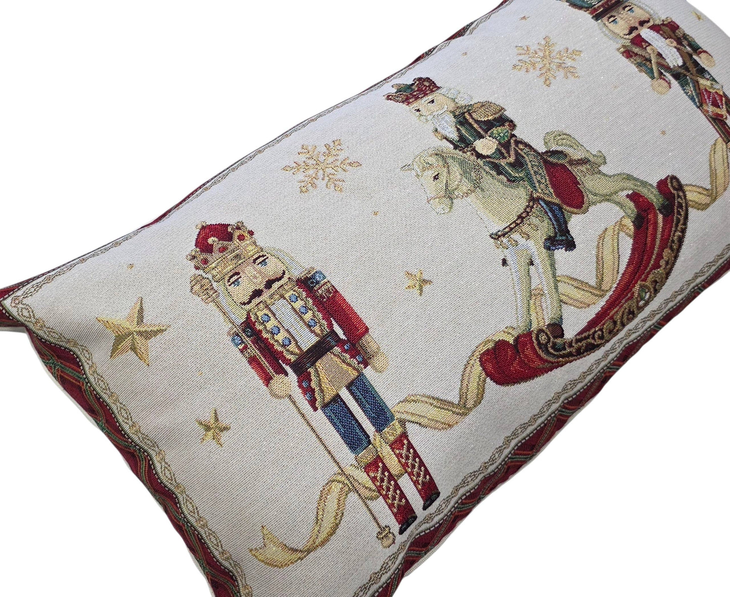 Housse de Coussin de Noël Casse-Noisette Lurex