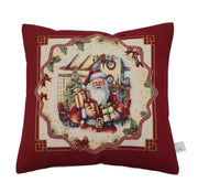 Housse de coussin Père Noël en gobelin lurex