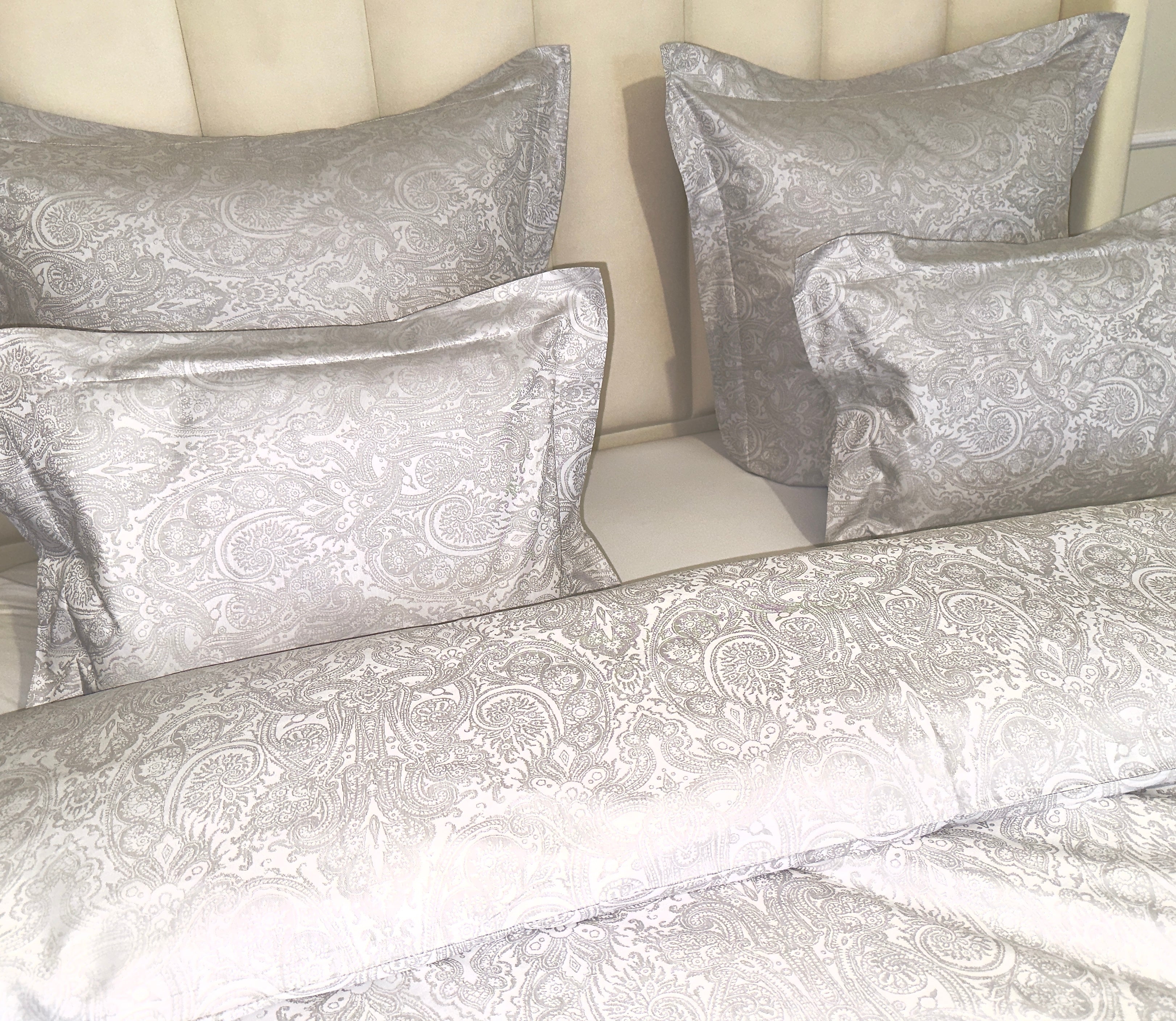 Housse de couette Utopia Gris 300 fils - Maison porcel  | Porcelaine
