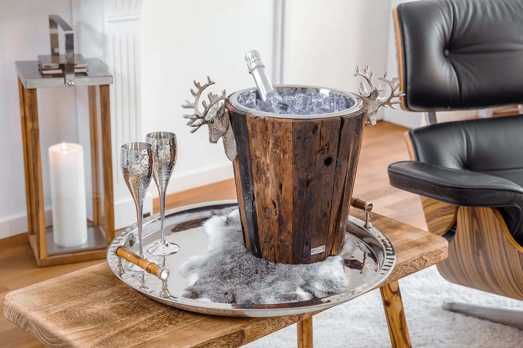 Plateau avec poignées en bambou - Hugo