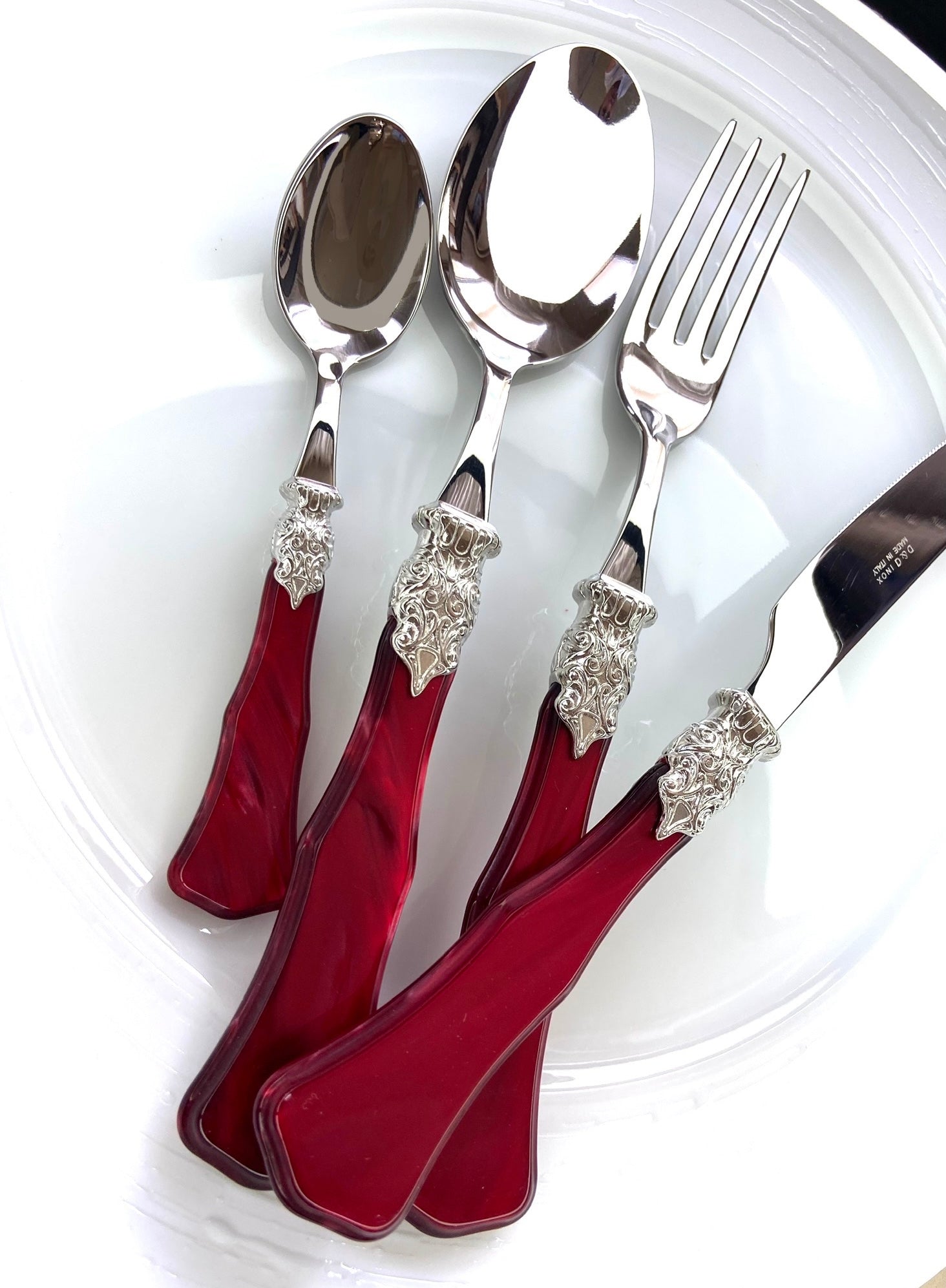 Ginevra argent Bordeaux - Maison porcel  | Porcelaine
