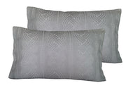 Coussin décoratif tressé gris